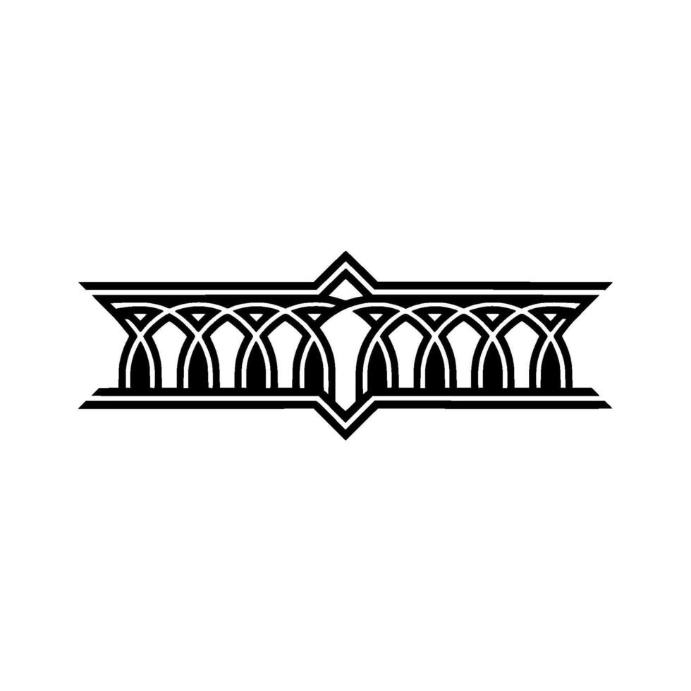 Geometric Archway, Minimalist Emblem, Vintage vector
