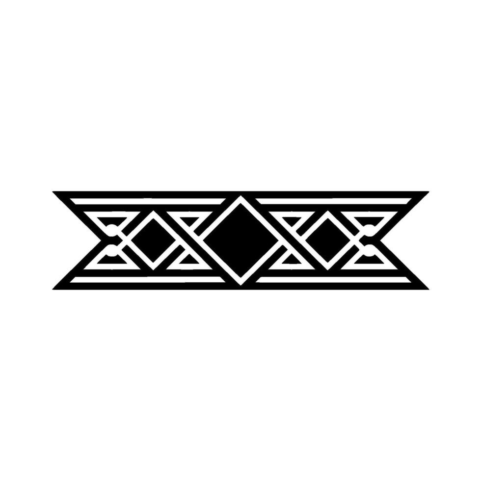 Geometric Deco Border, Black and White, Stylized Ornamentation vector