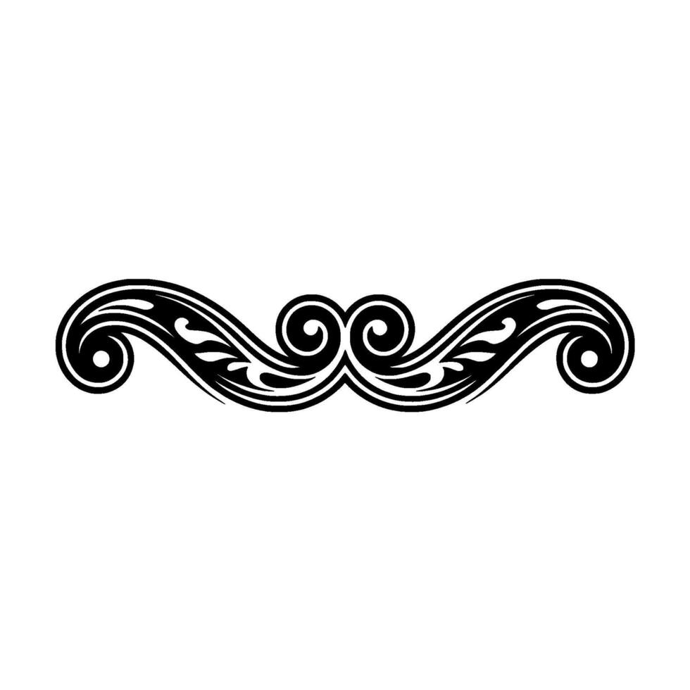 Elegant Swirl Border, Vintage Decorative Element, Ornament vector