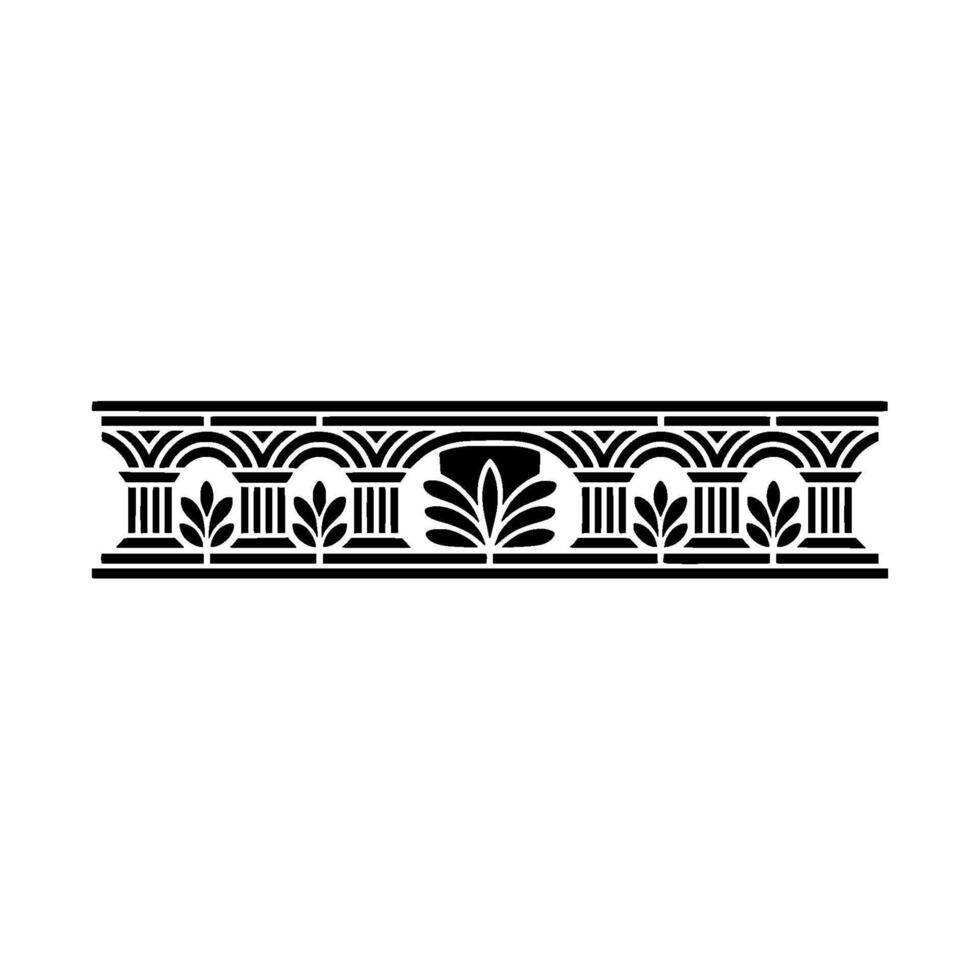 Art Deco Decorative Border, Geometric Ornamentation, Pattern vector