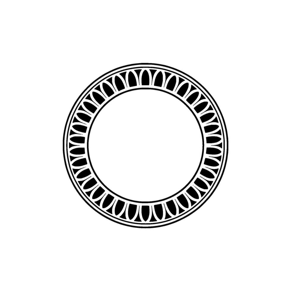 Geometric Circle Frame, Minimalist, Ornament vector