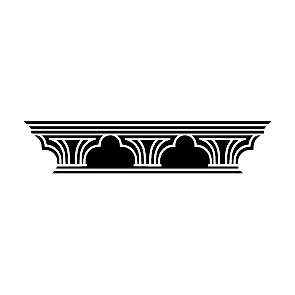 Art Deco Archway Ornament, Geometric Detail vector