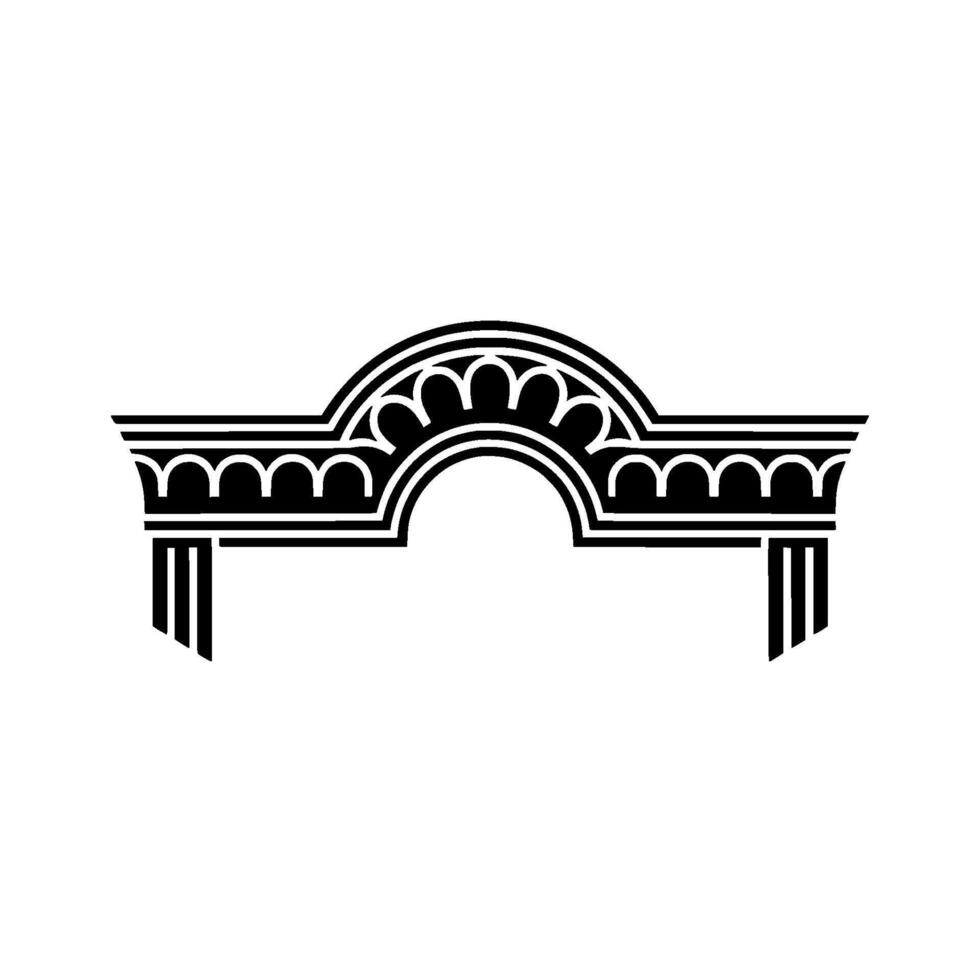Art Deco Archway - Geometric Ornamentation, Minimalist vector