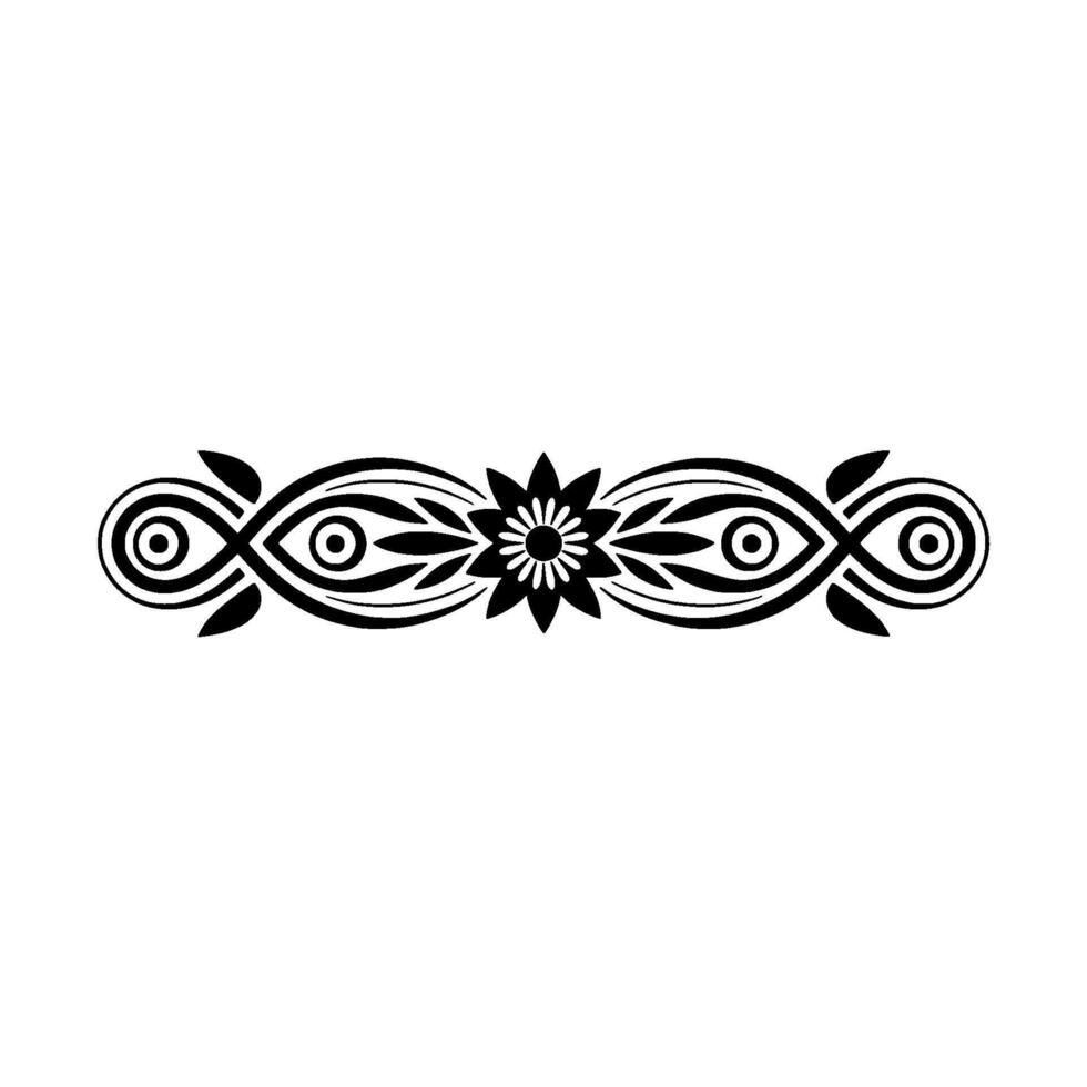 Elegant Ornamental Border, Vintage Element, Floral vector