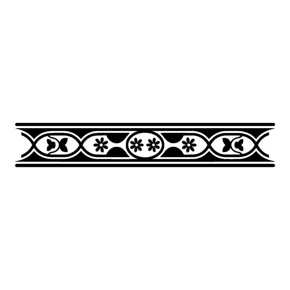 Ornate Medieval Border, Detailed Decorative Element vector