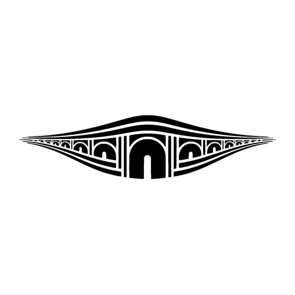 Abstract Tribal Wave, Geometric Ornamentation vector