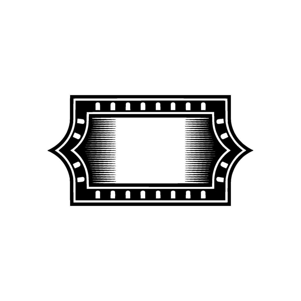 Vintage Film Frame, Retro , Blank Canvas vector