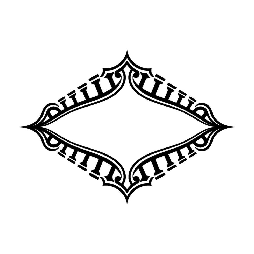 Intricate Diamond Frame, Vintage Elegance vector