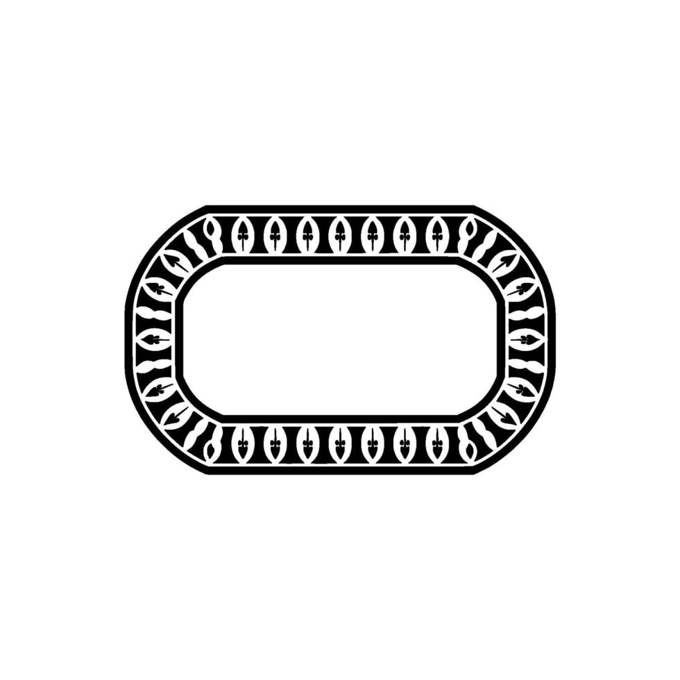 Ornate Oval Frame, Geometric , Vintage Aesthetic vector