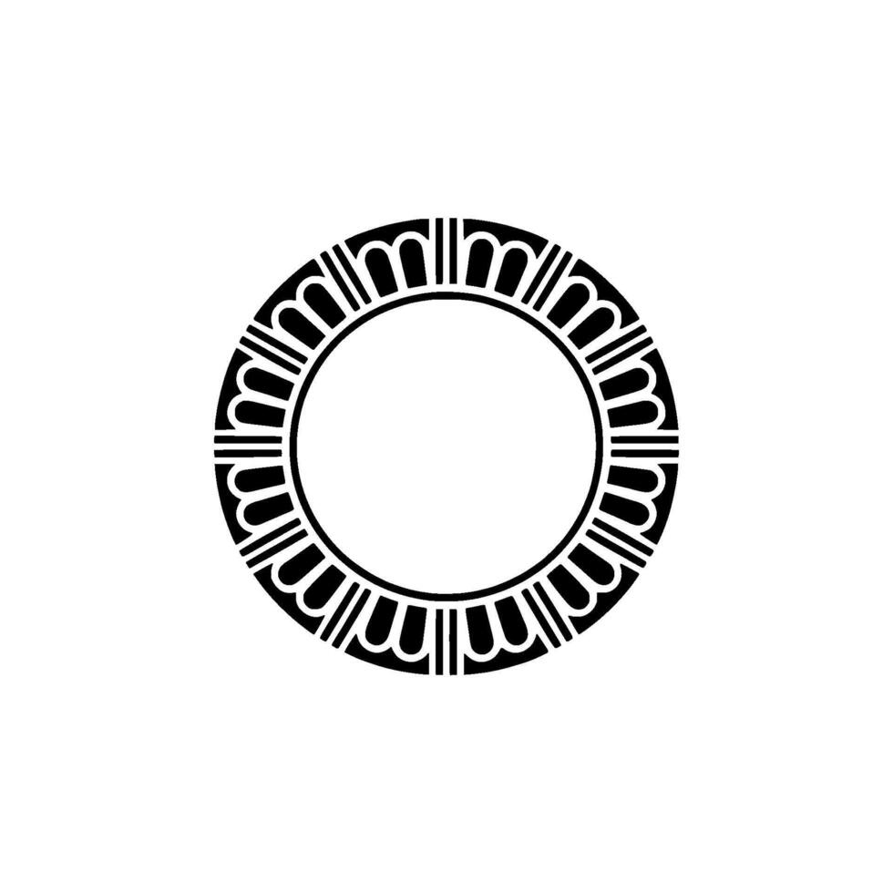 Geometric Circle Emblem, Minimalist, Monochrome vector