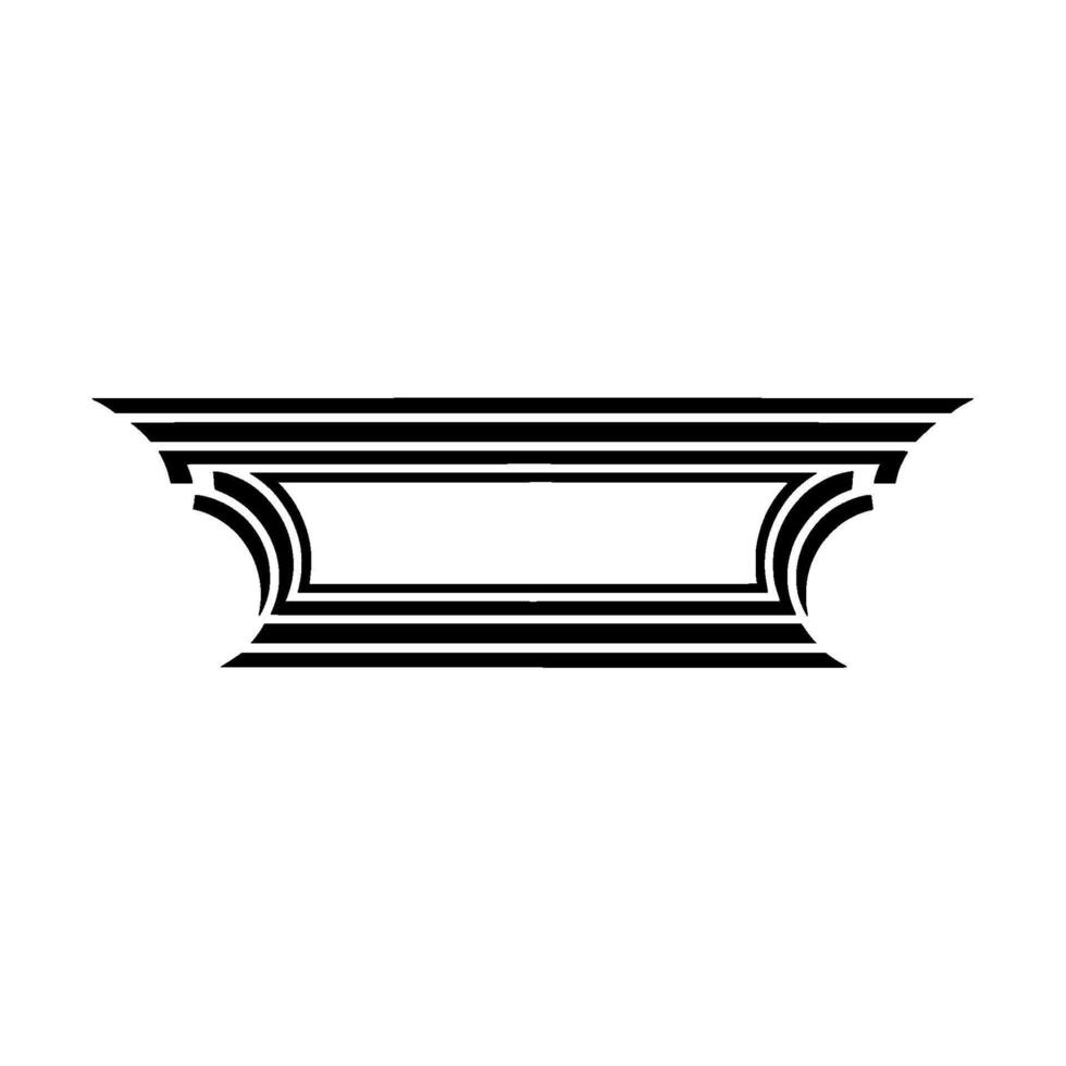 Geometric Capital, Minimalist , Architectural Element vector