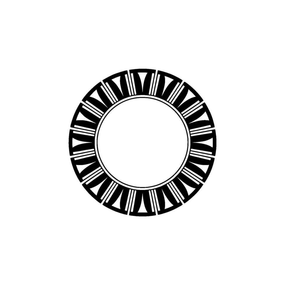 Geometric Circle Frame,Minimalist , Circular Motif, Retro vector