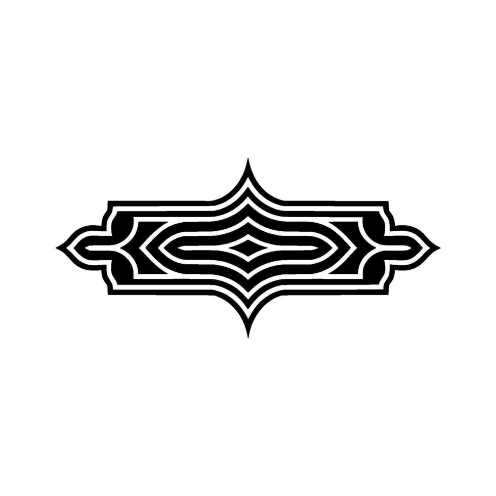 Geometric Wave Ornament, Minimalist vector