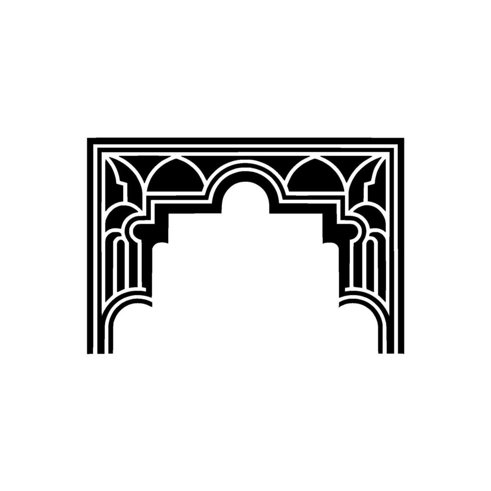 Art Deco Archway, Geometric Ornamentation, Minimalist, Artdeco vector