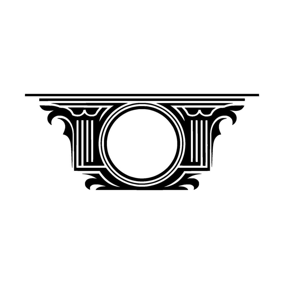 Ornate Column Capital, Vintage , Elegant Ornamentation vector