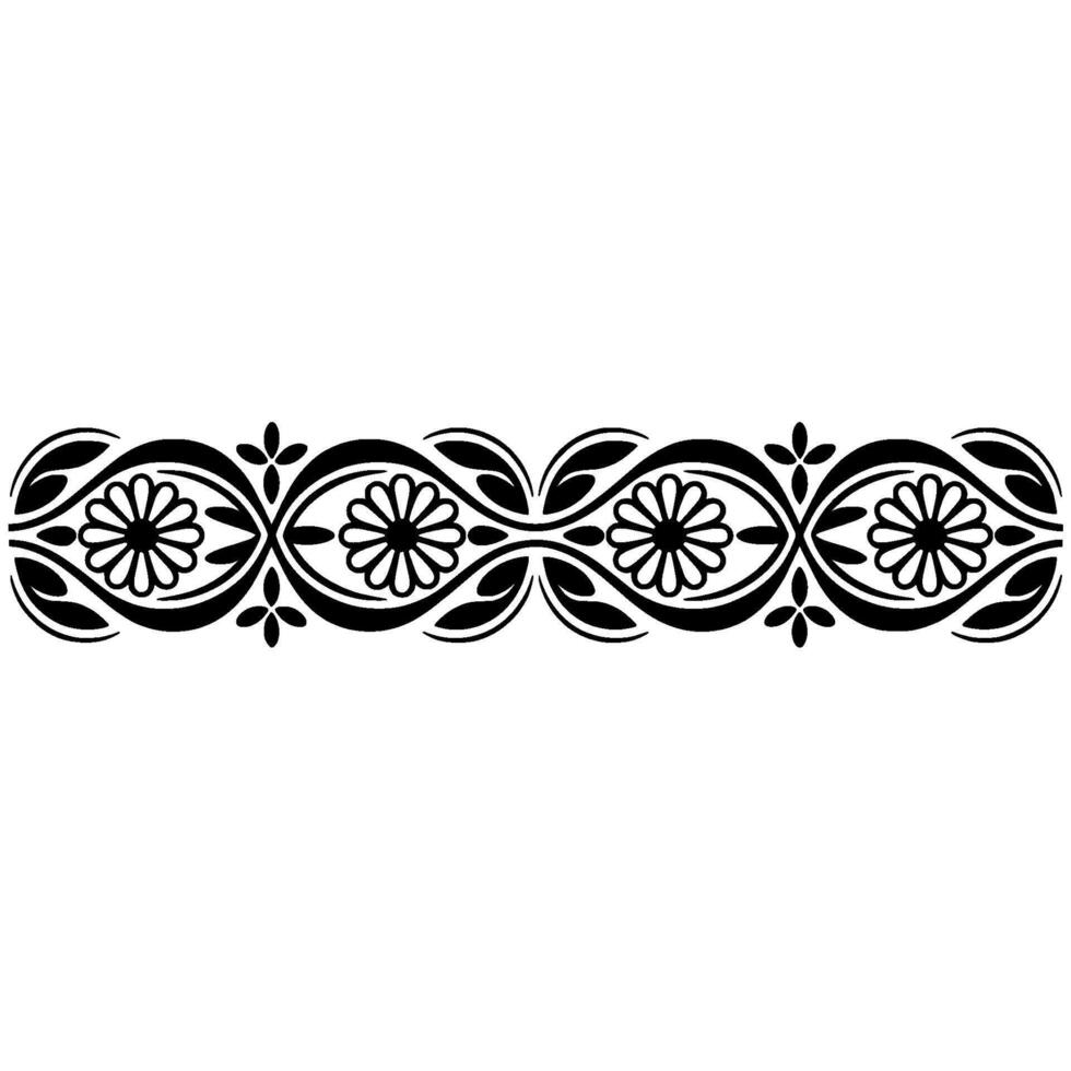 Elegant Floral Border, Vintage , Decorative Element, alternate version 9 vector