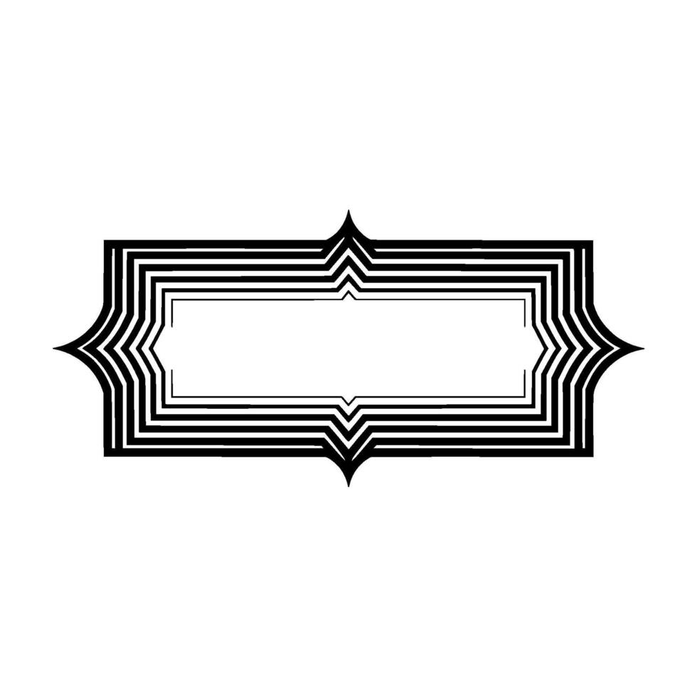 Geometric Deco Frame,Layered Lines, Minimalist - Pattern vector