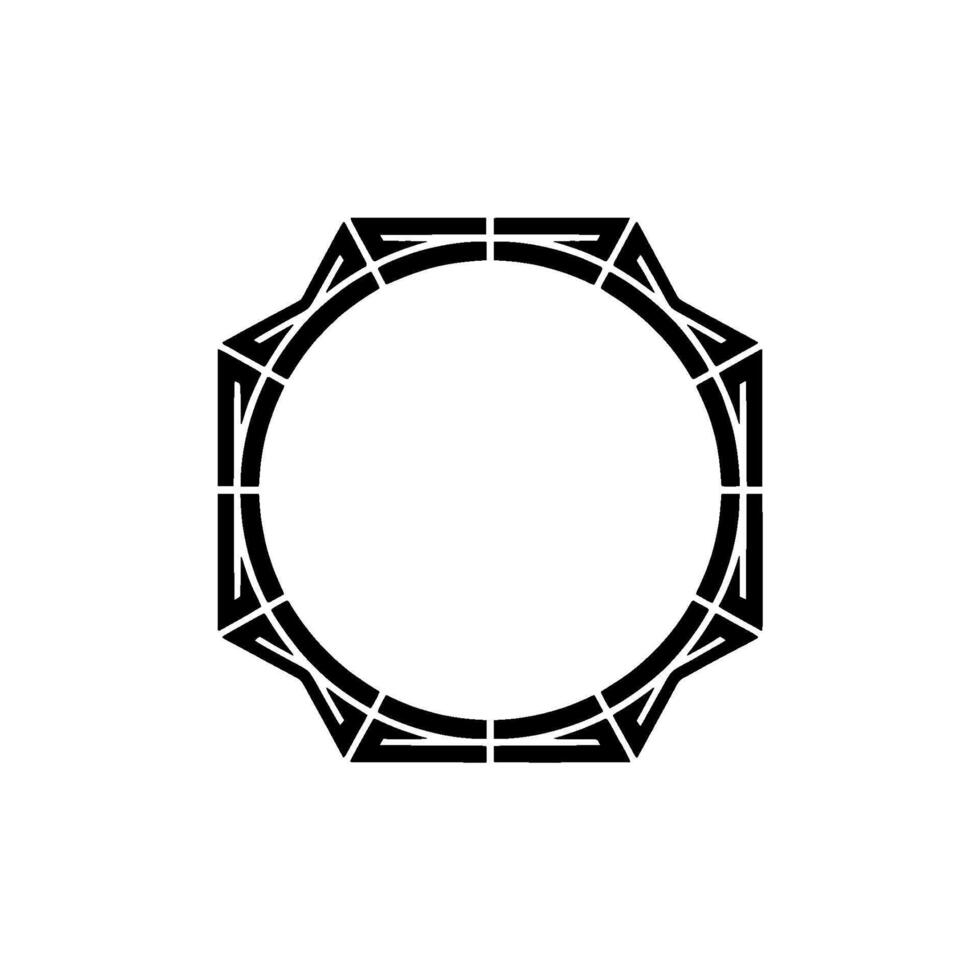 Geometric Frame, Minimalist ,Circular Outline - Geometry vector