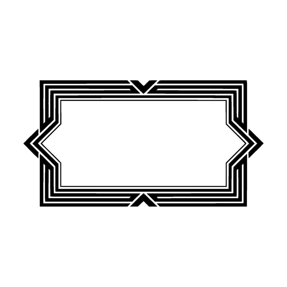 Art Deco Geometric Frame,Elegant Border, Luxury vector