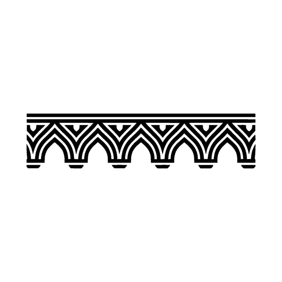 Art Deco Architectural Border Geometric Ornamentation. vector