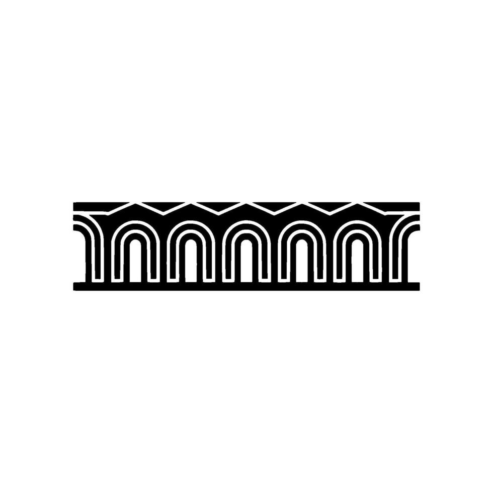 Geometric Wave Border, Art Deco Style, Abstract vector