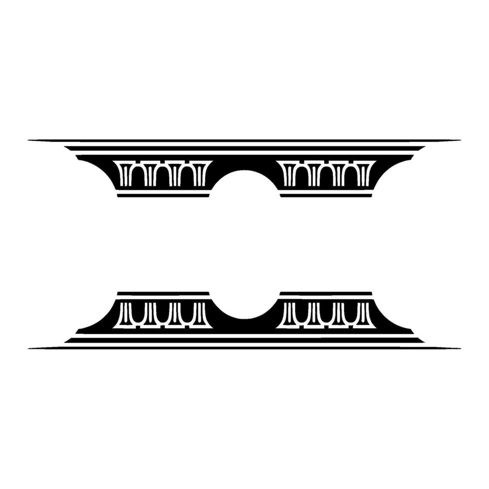 Art Deco Border Elements, Minimalist , Geometric Ornamentation vector