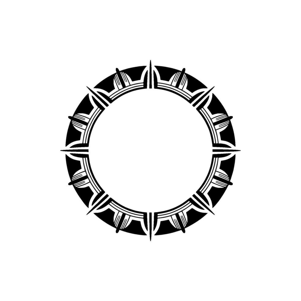Geometric Circle Emblem,Minimalist , Circular Motif - Illustration vector