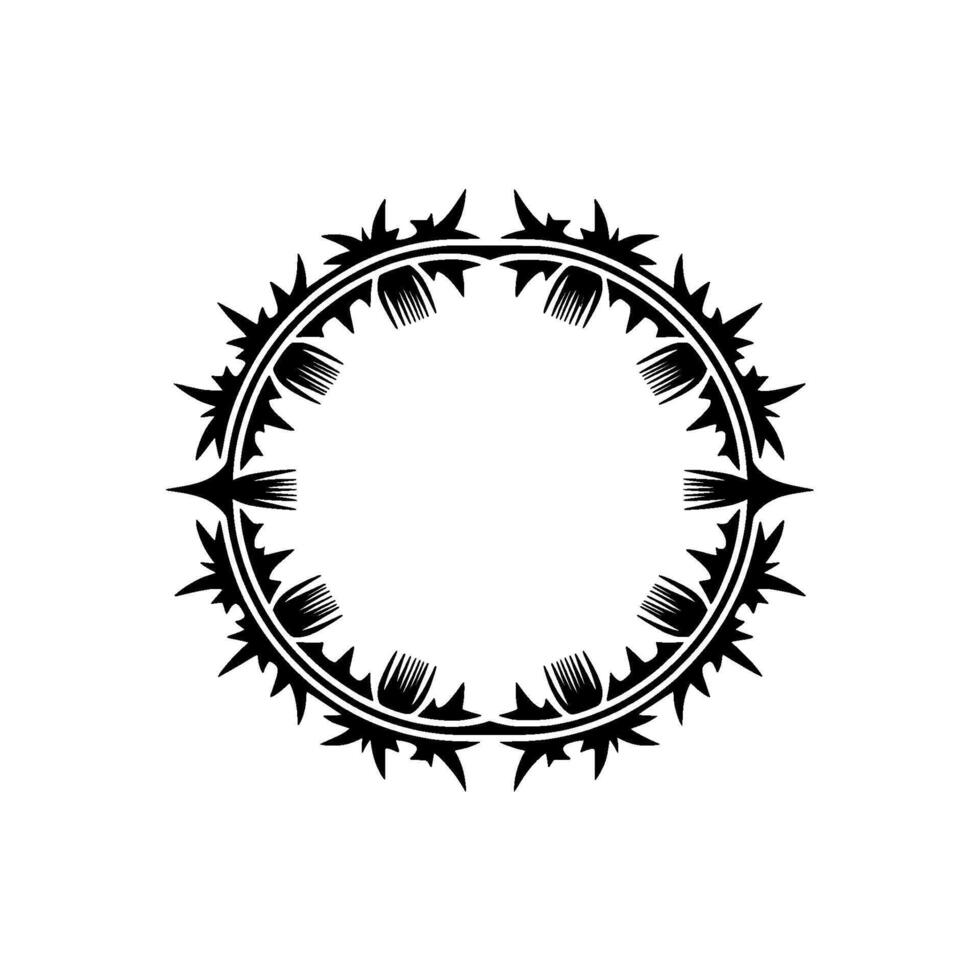 Ornamental Crown Border, Vintage Style, Minimalist vector
