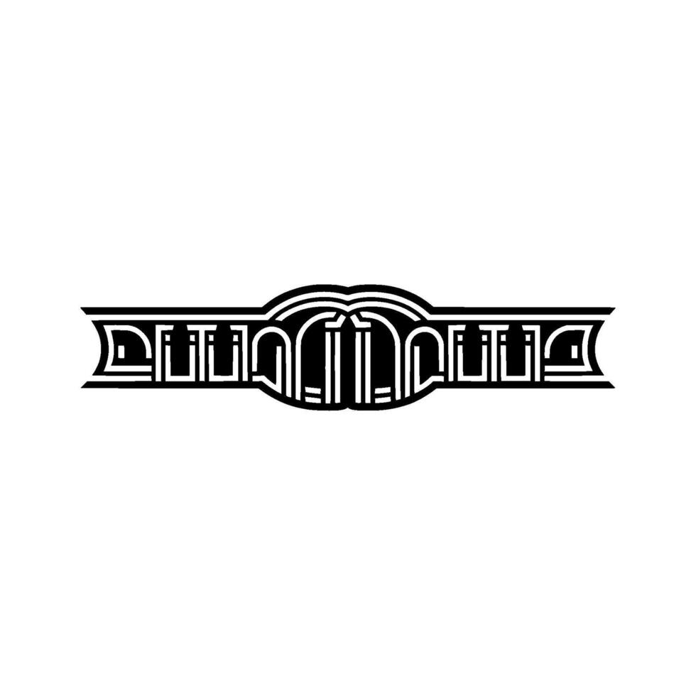 Art Deco Lettering, Elegant Typography, Vintage , Monochromatic Style vector