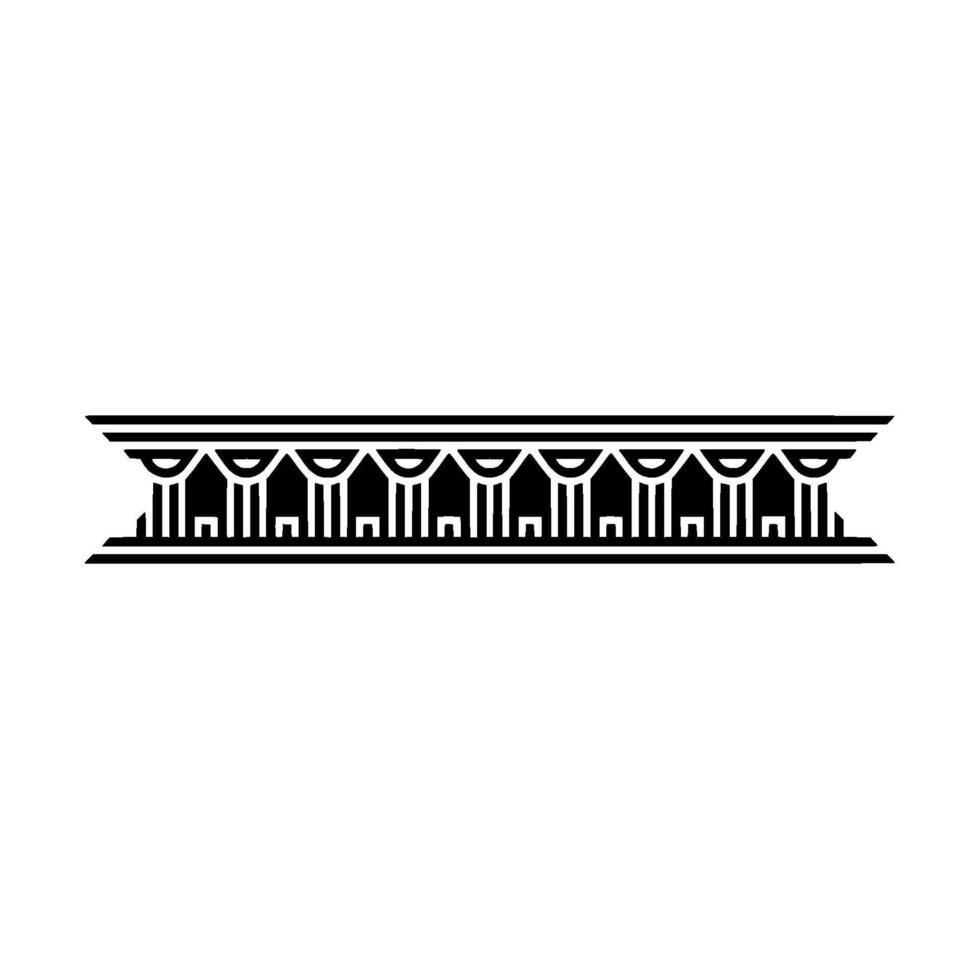 Geometric Temple Border, Art Deco Style vector