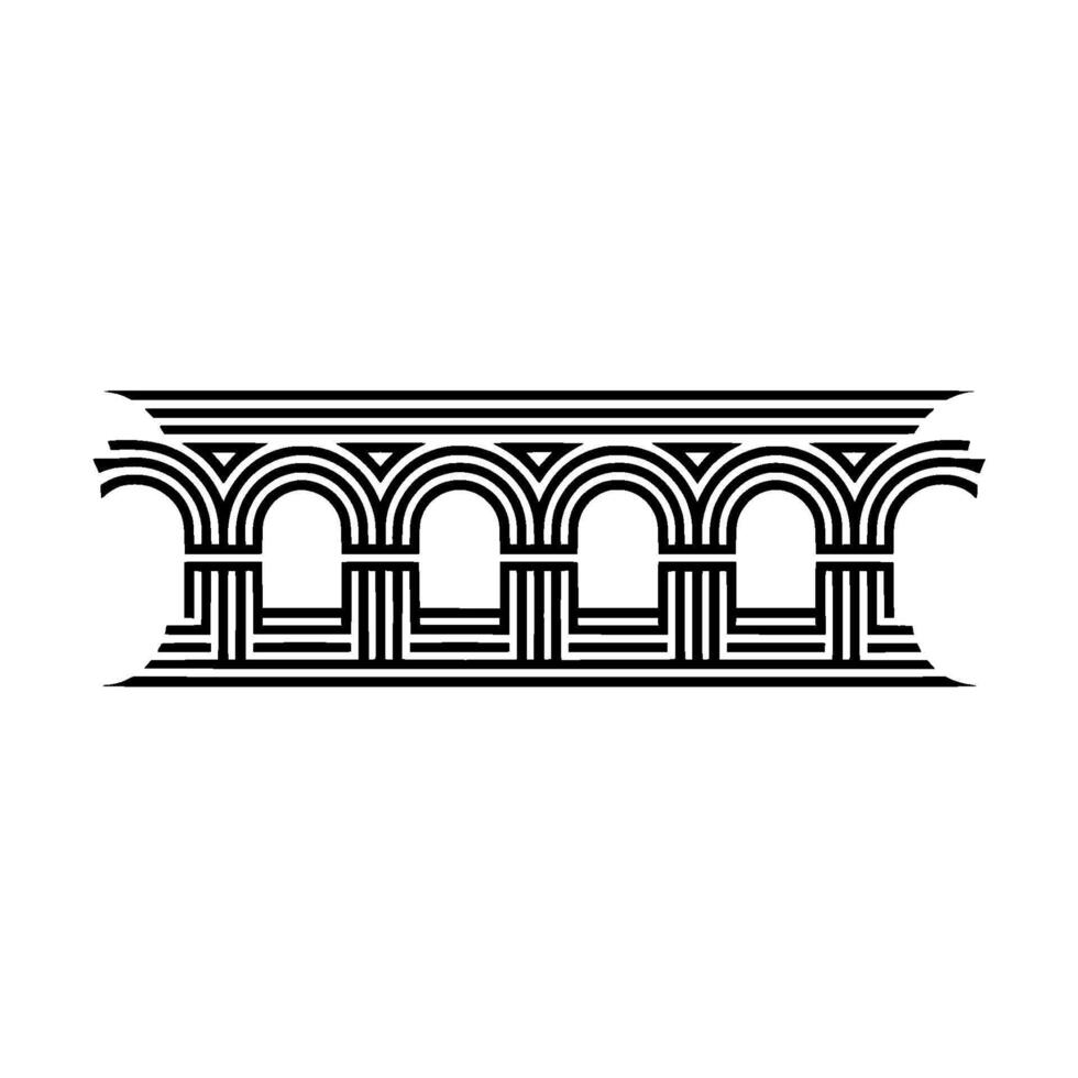 Geometric Archway, Minimalist , Architectural Motif - Lineart vector