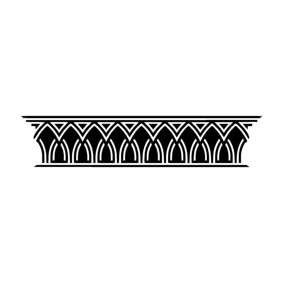 Art Deco Architectural Ornament, Geometric Border, Artdeco vector