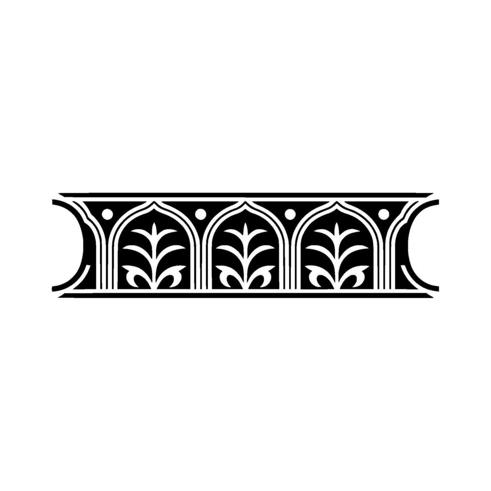 Intricate Islamic Arch Border, Decorative vector