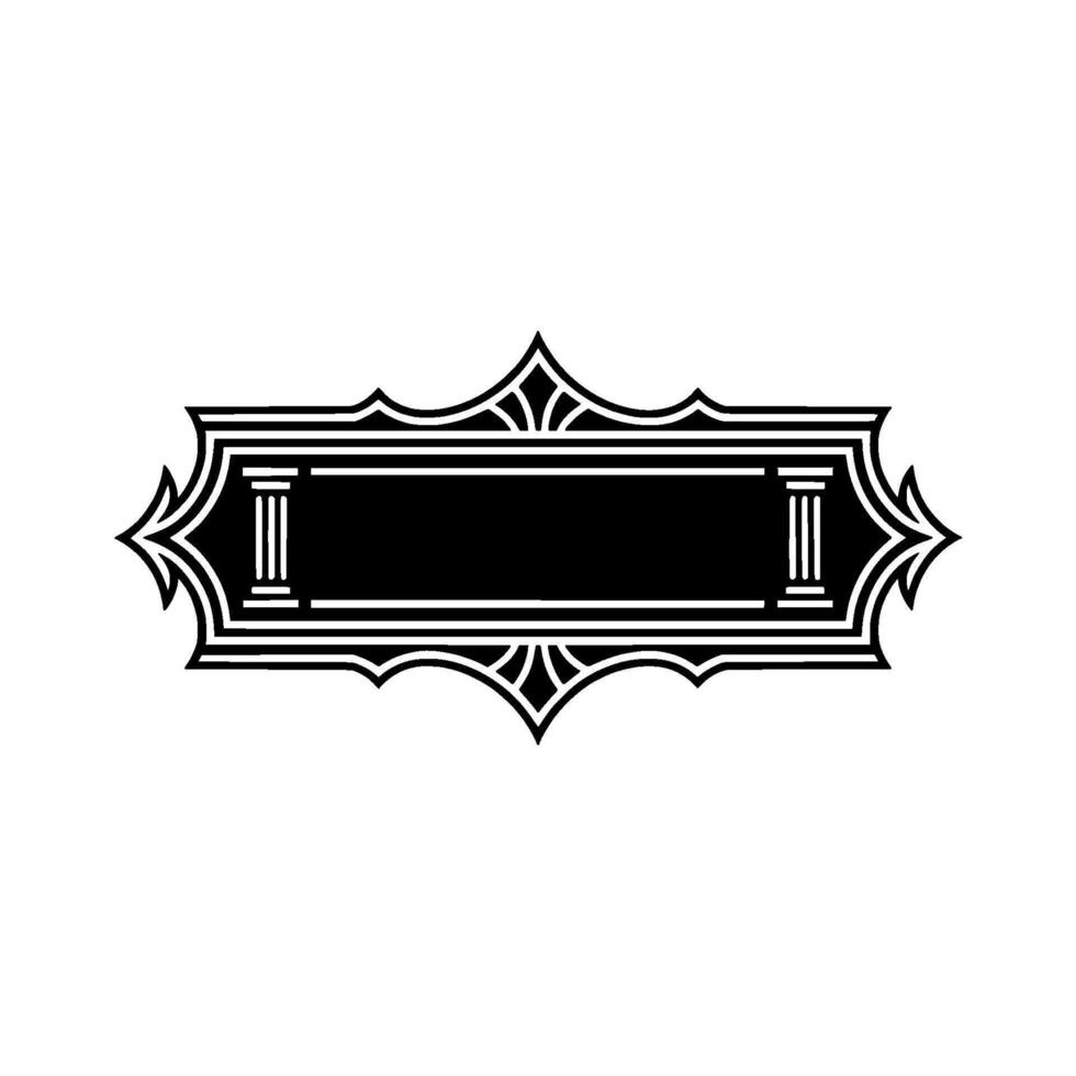 Art Deco Frame, Elegant Border, Vintage , Minimalist Label - Geometric vector