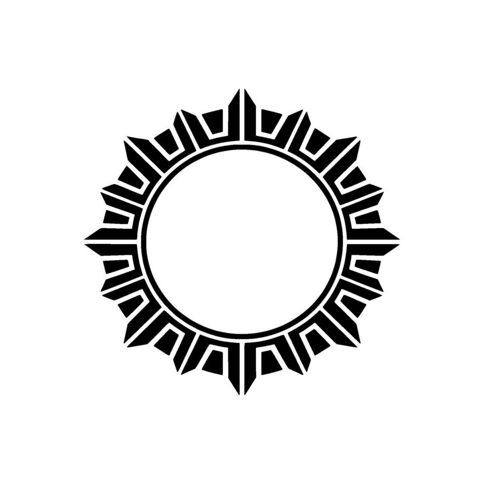 Geometric Sun Frame, Tribal , Minimalist vector