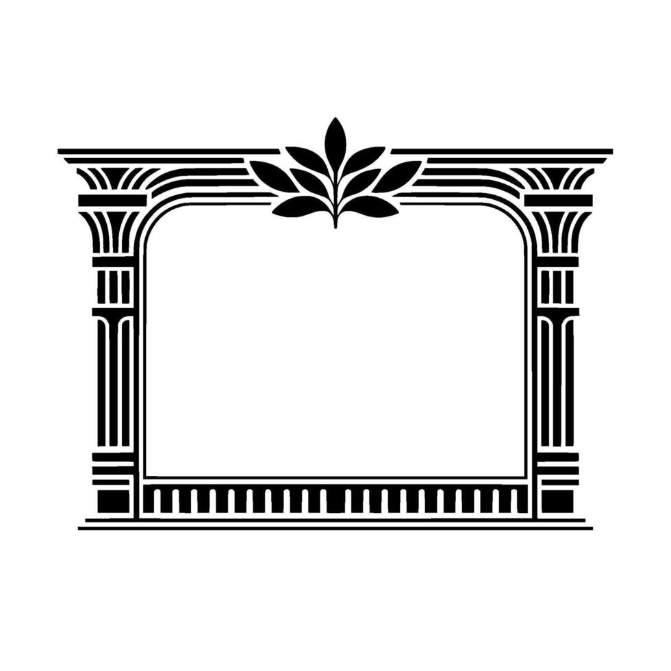 Art Deco Frame, Geometric Ornamentation, Vintage - Ornament vector