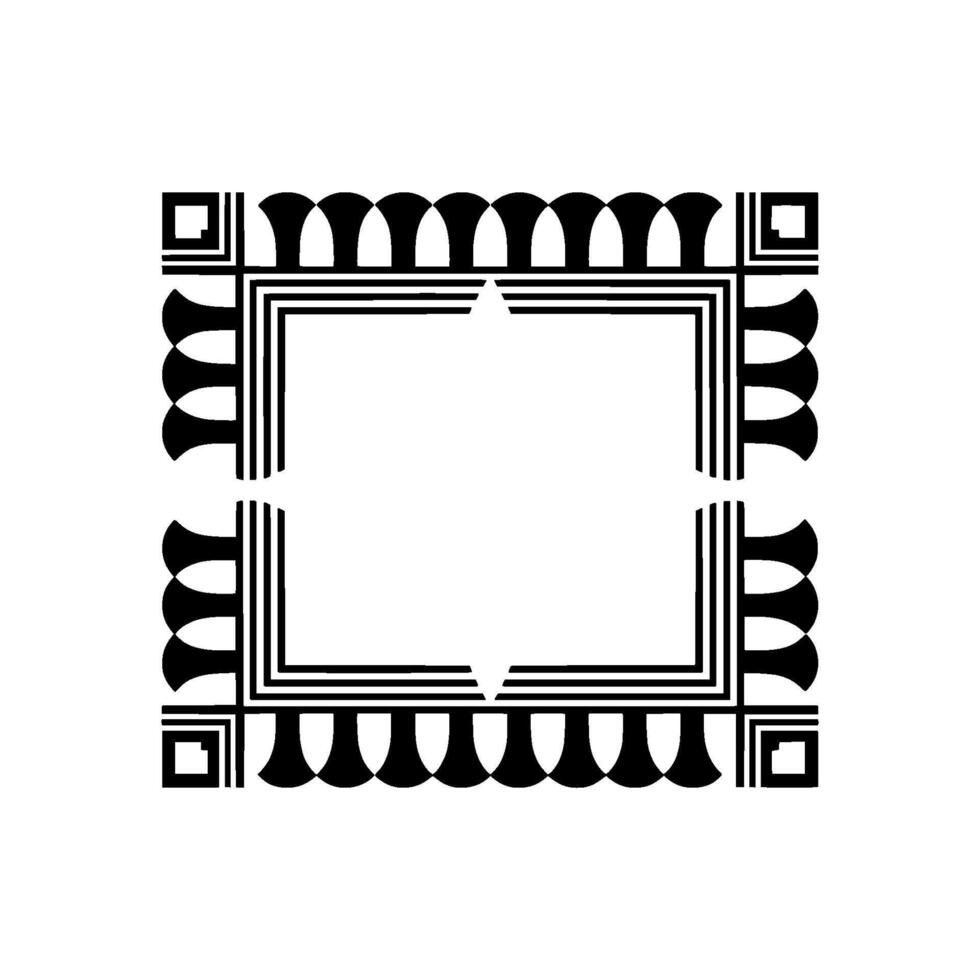 Geometric Deco Frame,Minimalist , Elegant Border, alternate version 8 vector