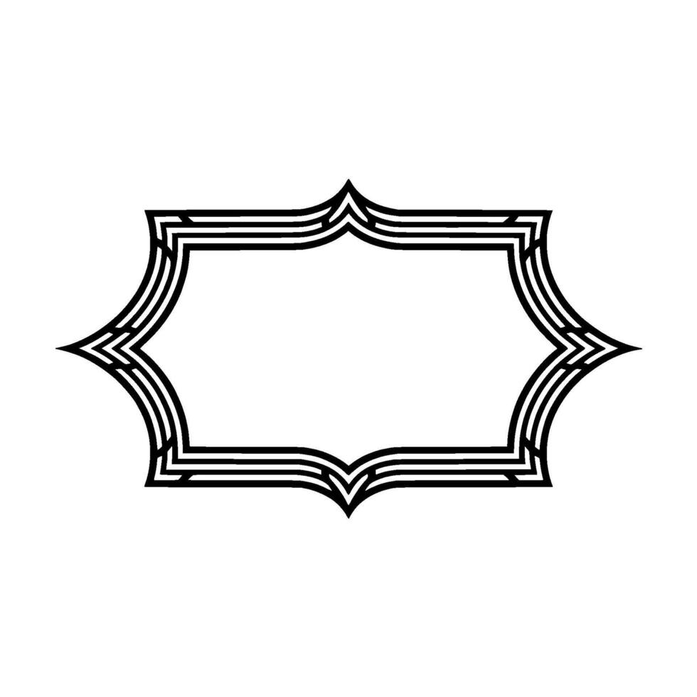 Art Deco Frame,Geometric Ornament, Elegant Border, Vintage - Typography vector