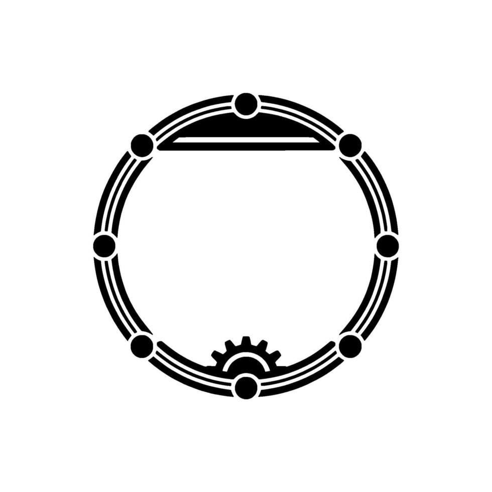 Geometric Circle Frame, Minimalist ,Circular Motif - Ornament vector