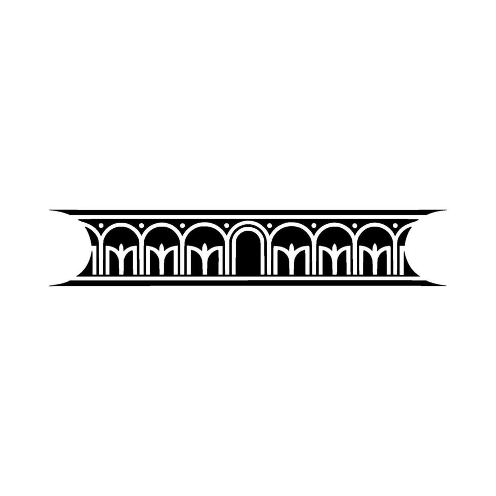 Art Deco Ornament Border,Elegant , Vintage Style, Geometric vector