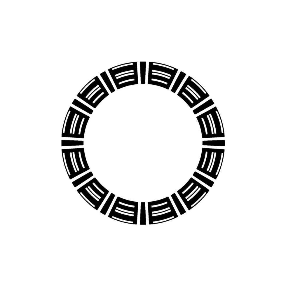 Geometric Circle Frame,Minimalist , Modern Emblem - Outline vector