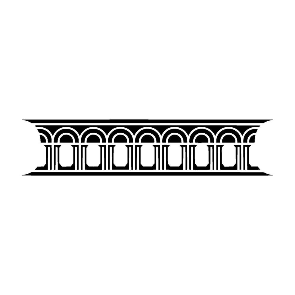 Art Deco Ornament Border,Geometric , Elegant Detail, Linear vector