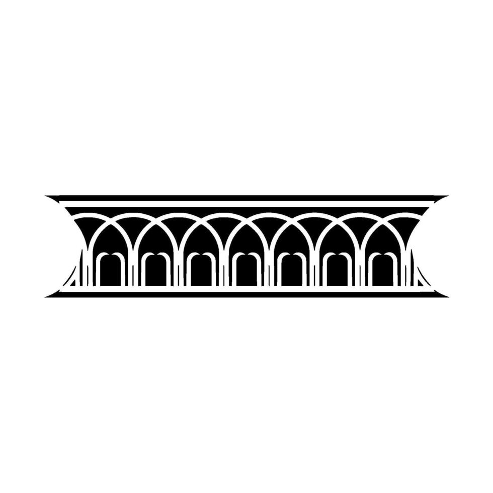 Geometric Arch Motif,Minimalist , Elegant Border, Ornament vector