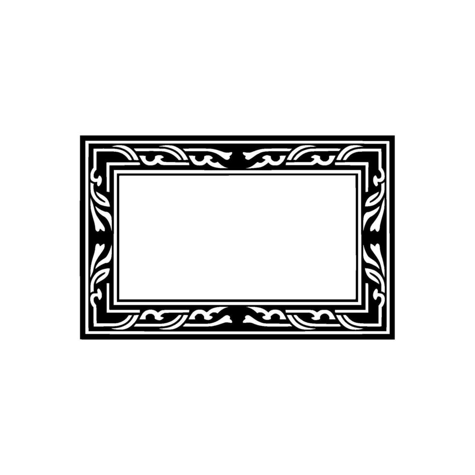 Ornate Black Frame,Vintage Elegance, Decorative Border, Elegant vector