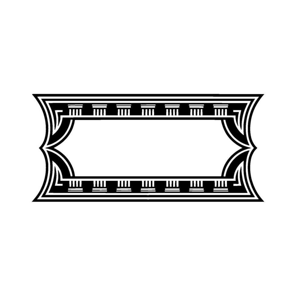 Art Deco Frame,Elegant Border, Vintage , Minimalist Style, Monochrome vector