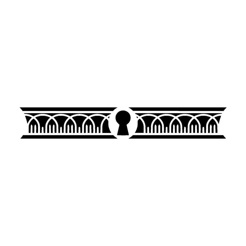 Intricate Keyhole Border, Vintage Element vector