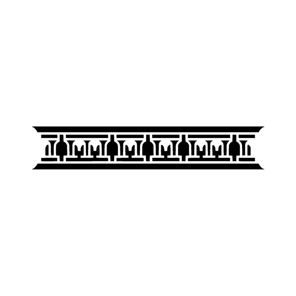 Geometric Deco Border,Minimalist , Elegant Accent, Pattern vector
