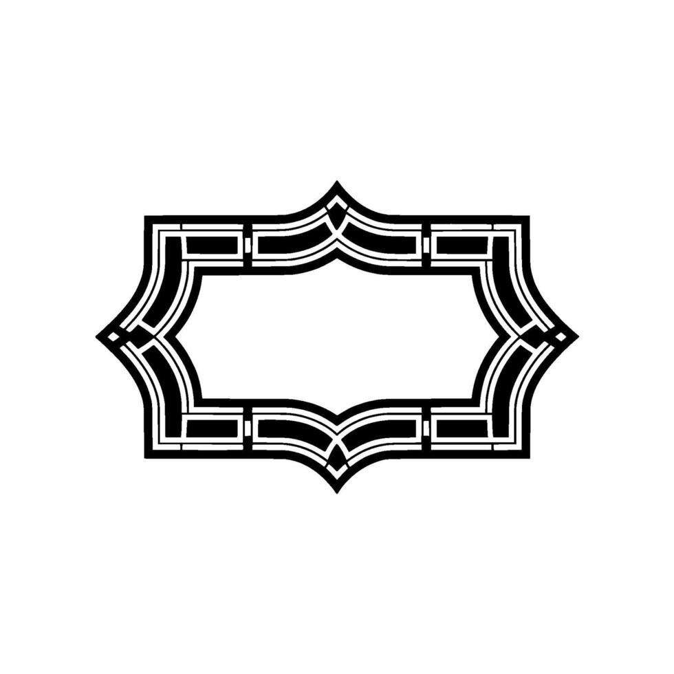 Art Deco Frame,Geometric Ornament, Elegant Border, Vintage, Symmetry vector