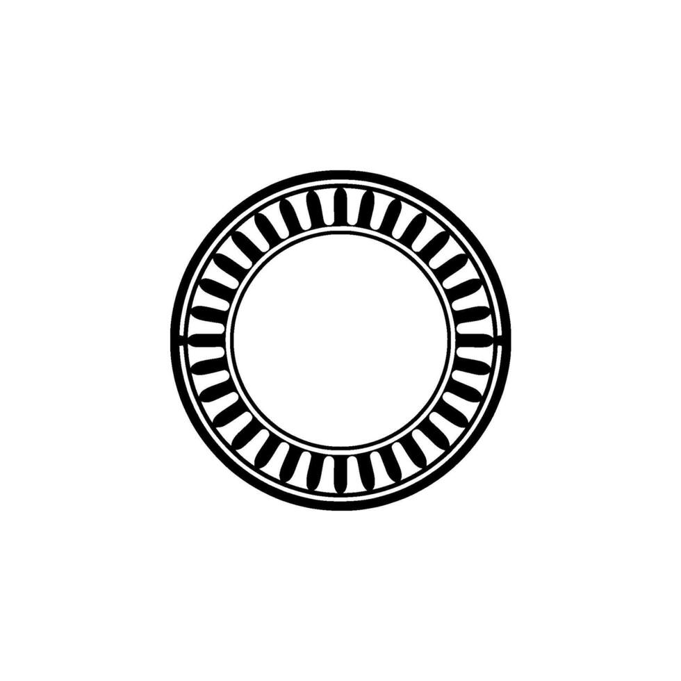 Minimalist Circular Emblem,Geometric , Modern - Monochrome vector