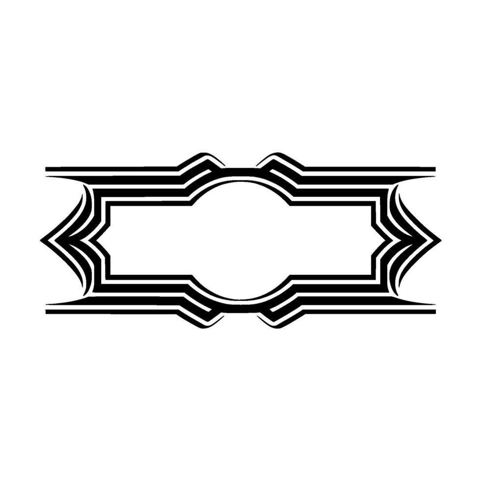 Art Deco Frame, Elegant Border, Vintage , Minimalist Ornamentation, Contour vector